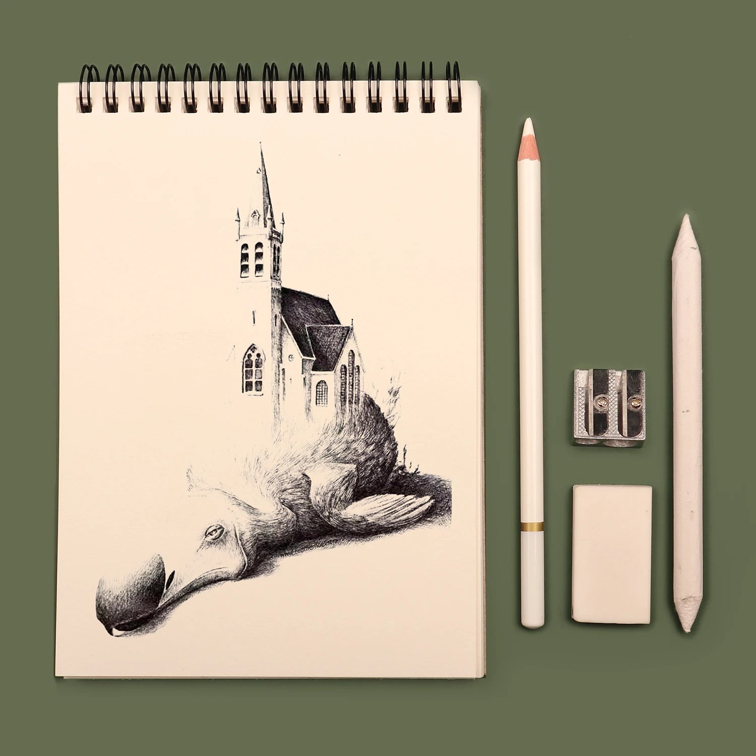 SeamiArt 3pcs Charcoal Pencil Set – Soft, Medium, Hard