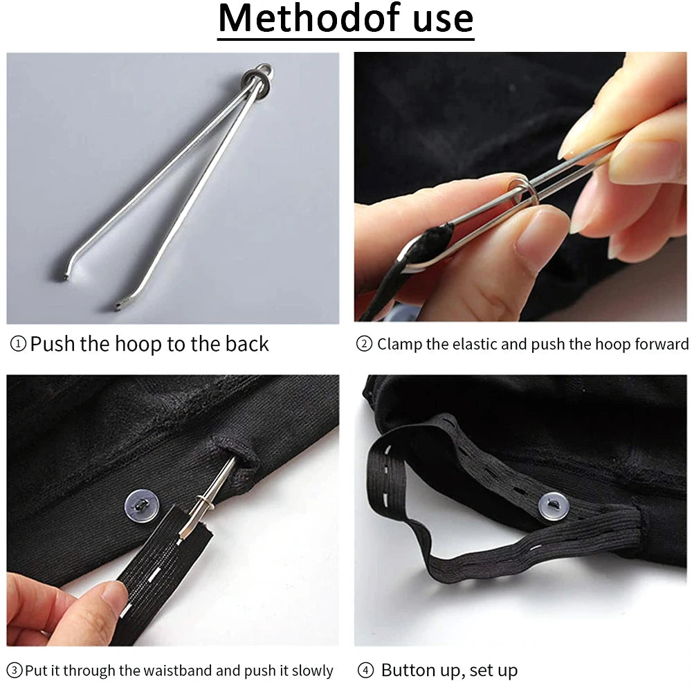 2pcs Elastic Band Garment Clips for Sewing & DIY