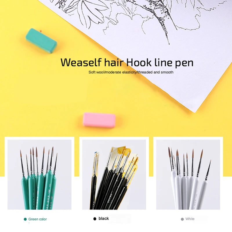 Miniature Hook Line Paint Brushes