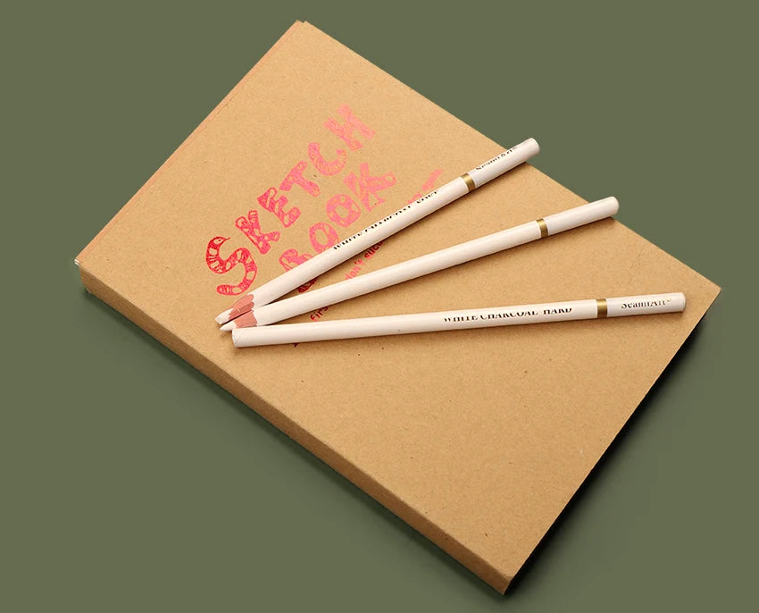 SeamiArt 3pcs Charcoal Pencil Set – Soft, Medium, Hard