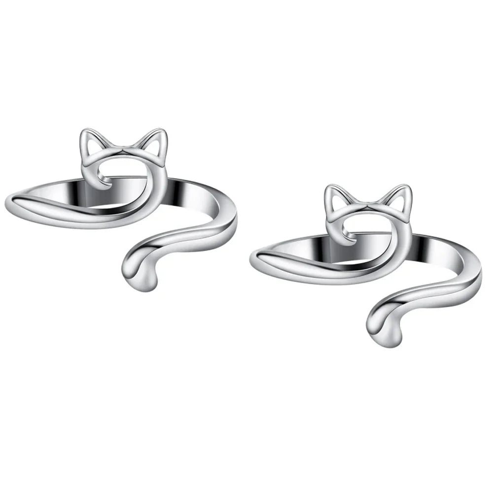 2pcs Adjustable Yarn Guide Finger Rings for Knitting & Crochet