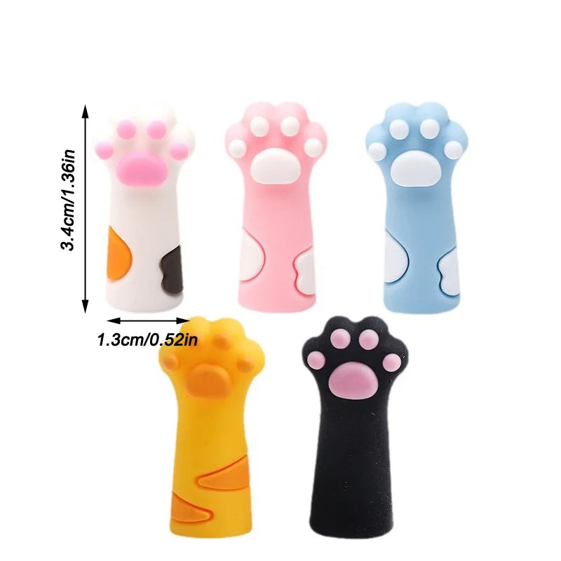 5-15pcs Cat Claw Silicone Knitting Needle Stoppers