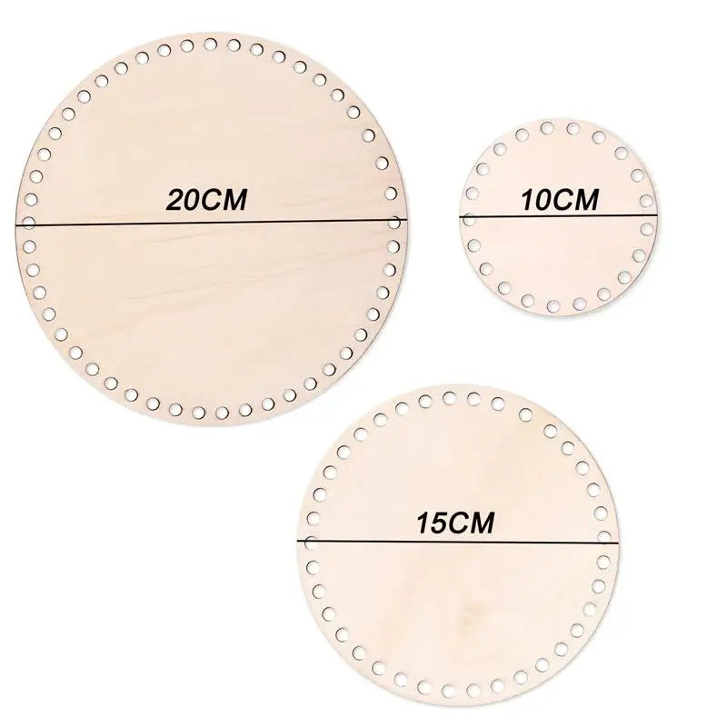 3pcs Crochet Basket Bases – Poplar Plywood DIY Craft Blanks