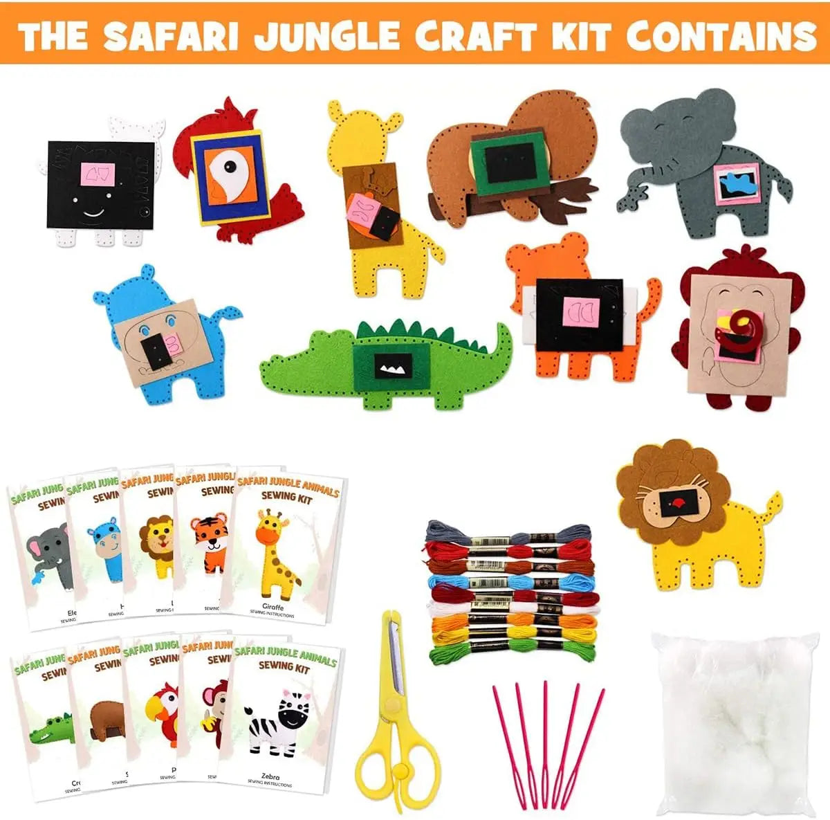 Woodland Animals DIY Felt Plush Sewing Kit for Kids