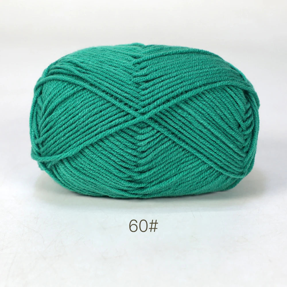 50g Soft Milk Cotton Yarn for Knitting & Crochet DIY