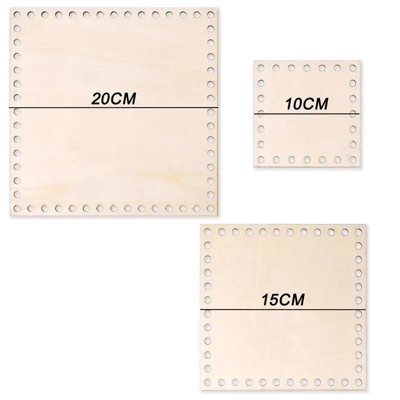 3pcs Crochet Basket Bases – Poplar Plywood DIY Craft Blanks