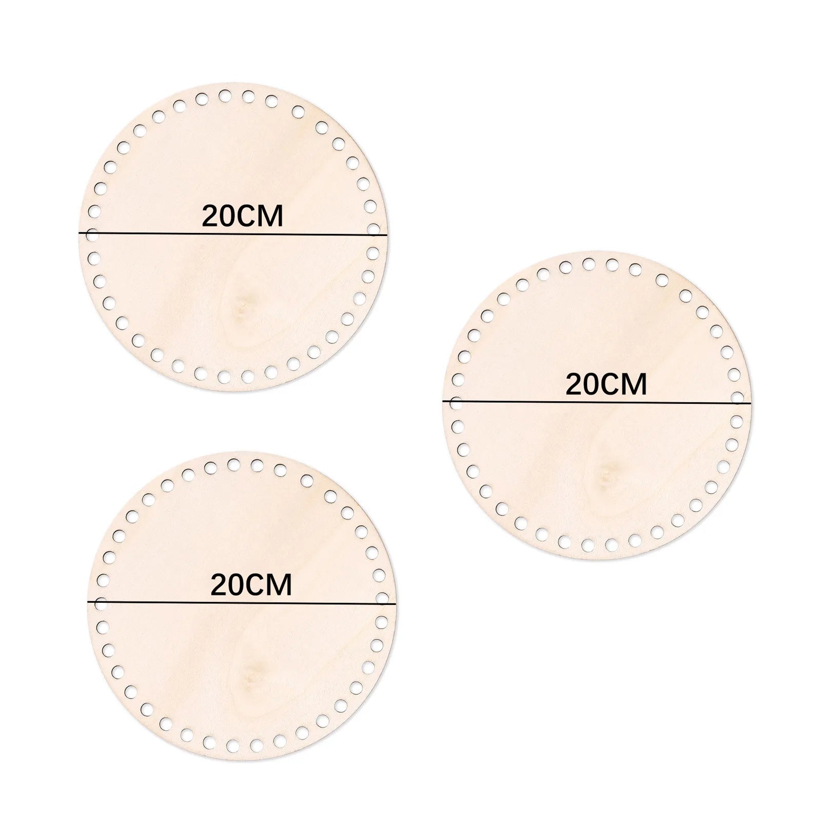 3pcs Crochet Basket Bases – Poplar Plywood DIY Craft Blanks