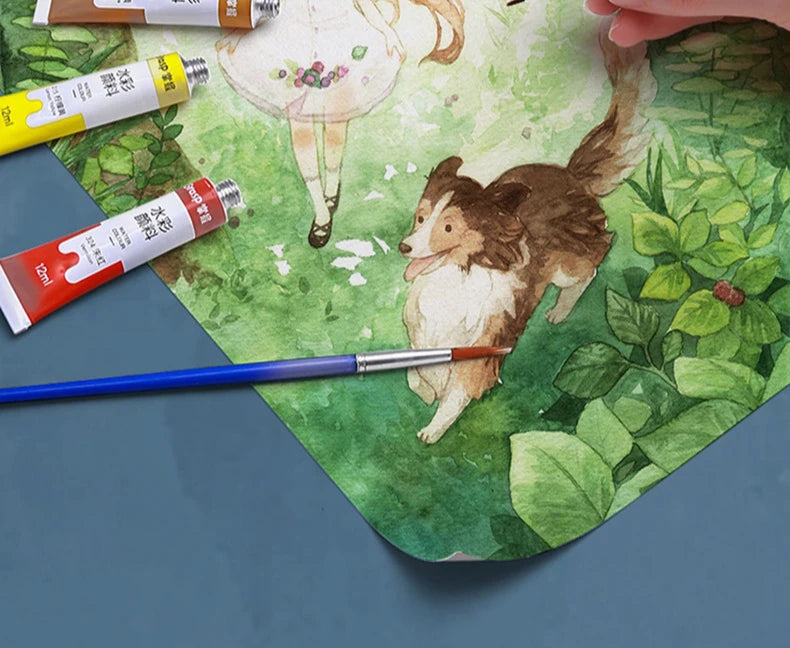 Watercolor Paint Set – 12/24 Colors for Students & Beginners