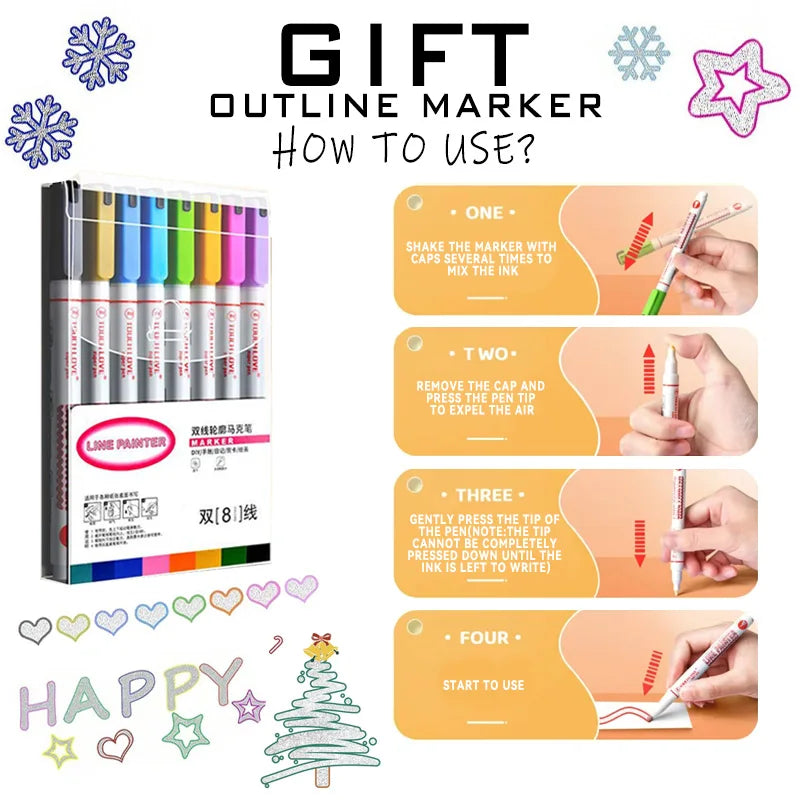 Double Tip Permanent Art Markers – 24 to 168 Colors