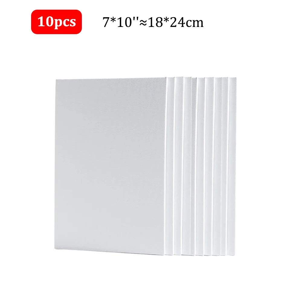10pcs Primed White Canvas Boards for Painting – HB-17