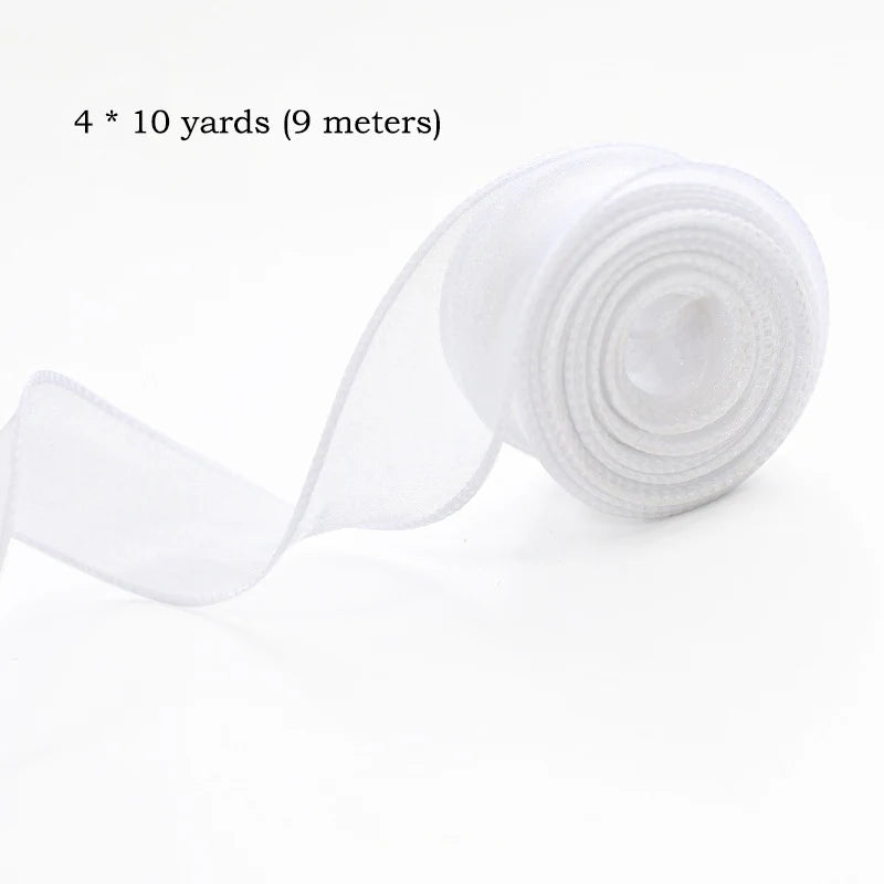 10Yards Chiffon Silk & Organza Ribbon for DIY Crafts
