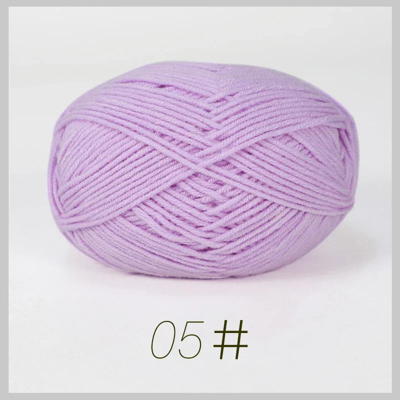 50g Soft Milk Cotton Yarn for Knitting & Crochet DIY