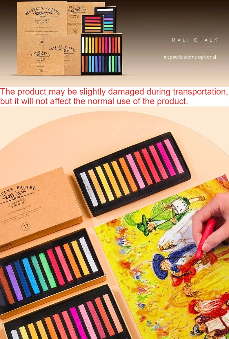 Soft Pastel Crayon Set – 12/24/36/48 Colors