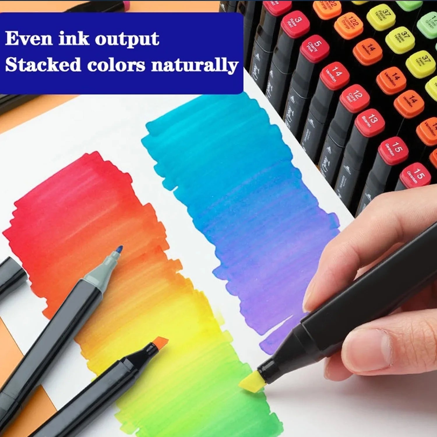 Double Tip Permanent Art Markers – 24 to 168 Colors