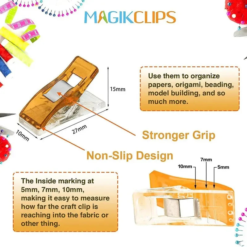 10-50pcs Multipurpose Sewing & Craft Clips for DIY Projects