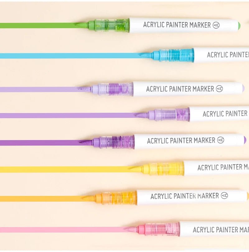 9-Color Acrylic Paint Marker Pen Set – DIY Art & Graffiti