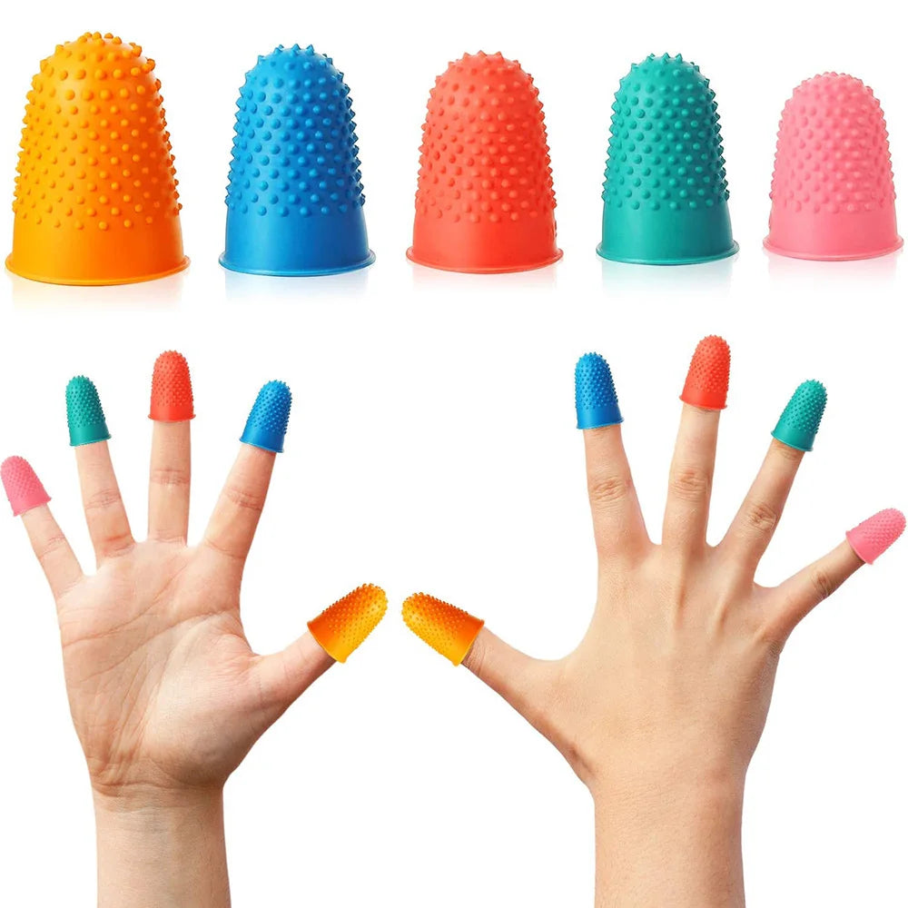 16pcs Silicone Finger Protectors for Sewing & Knitting
