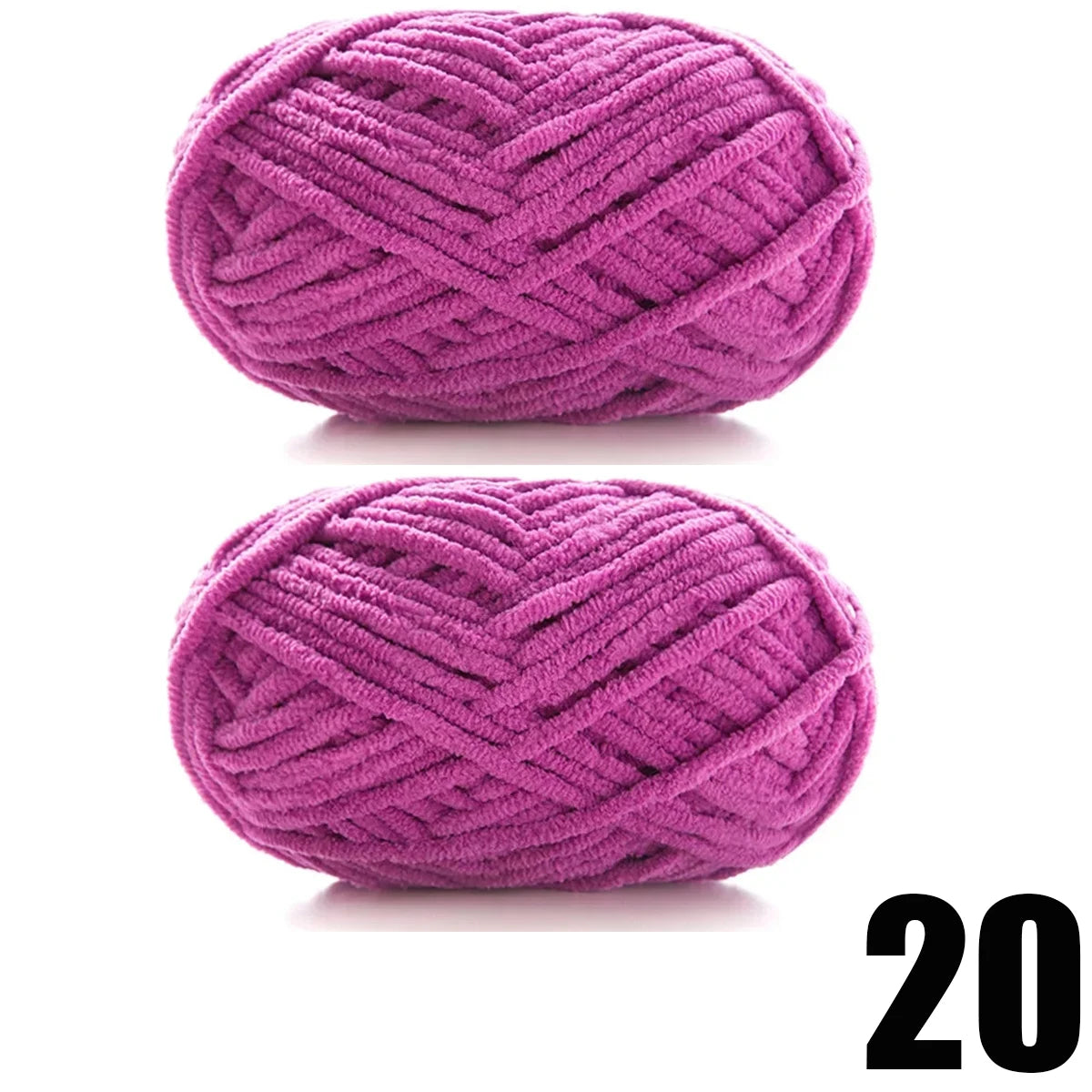 2pcs x 50g Thick Velvet Chenille Yarn for Knitting DIY