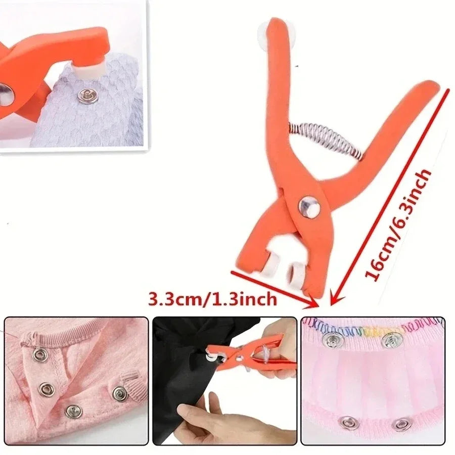 50 Sets Five-Jaw Buckle Pliers for Snap Button Installation