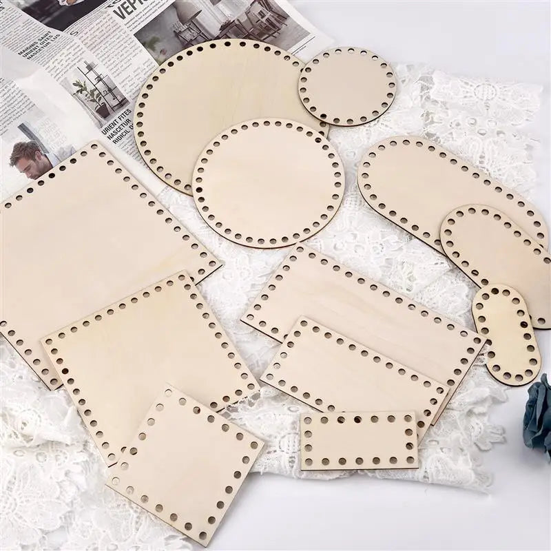 3pcs Crochet Basket Bases – Poplar Plywood DIY Craft Blanks