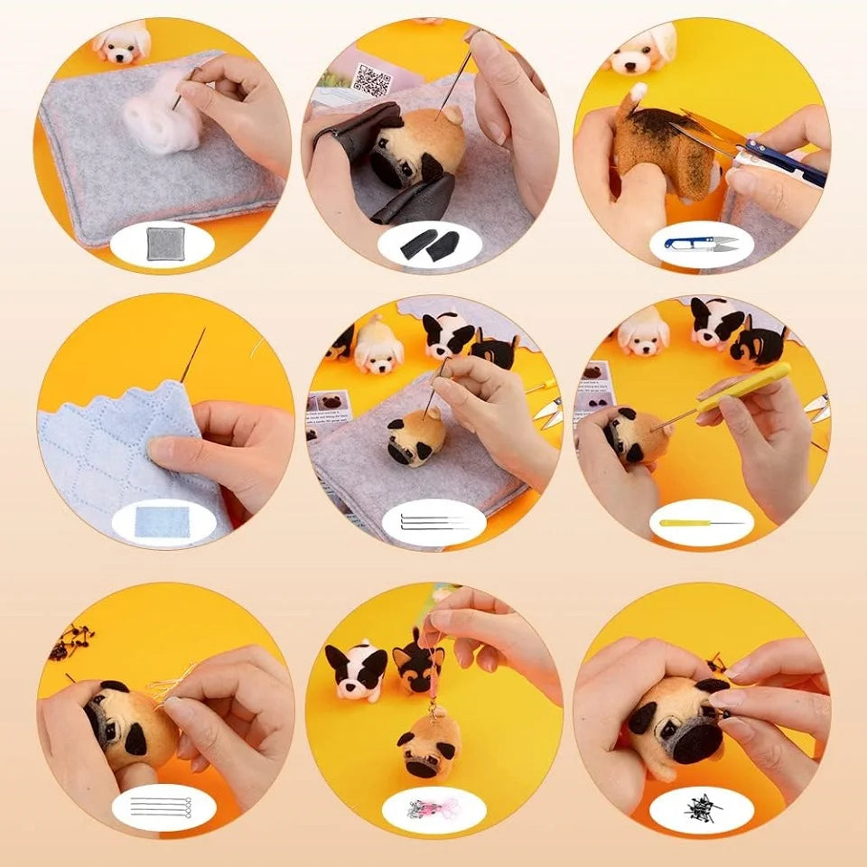BUDDUR Dog Wool Felting Kit for DIY Doll Making