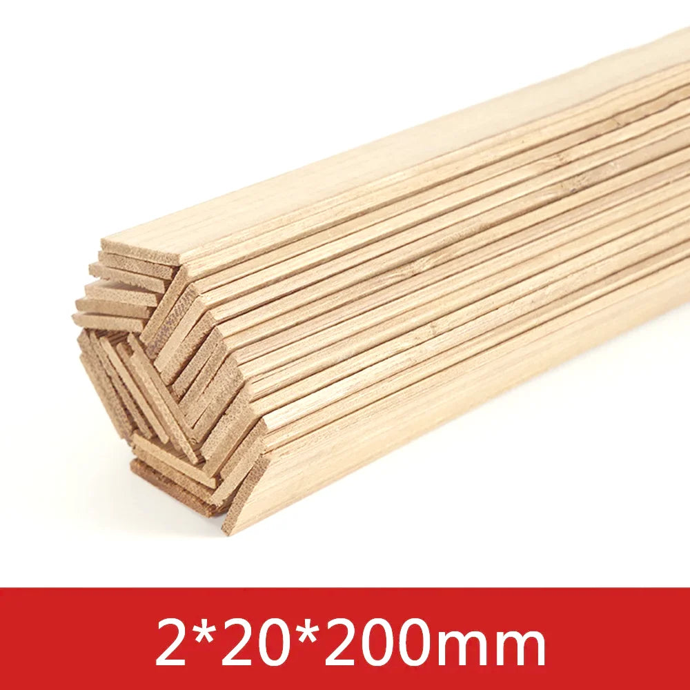 20-50pcs Balsa Wood Craft Sticks 2/3/5mm