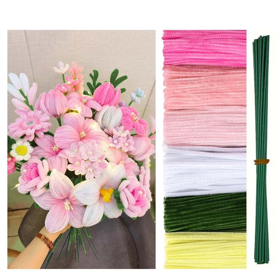 500/600pcs 12-inch Chenille Stems / Pipe Cleaners for Crafts