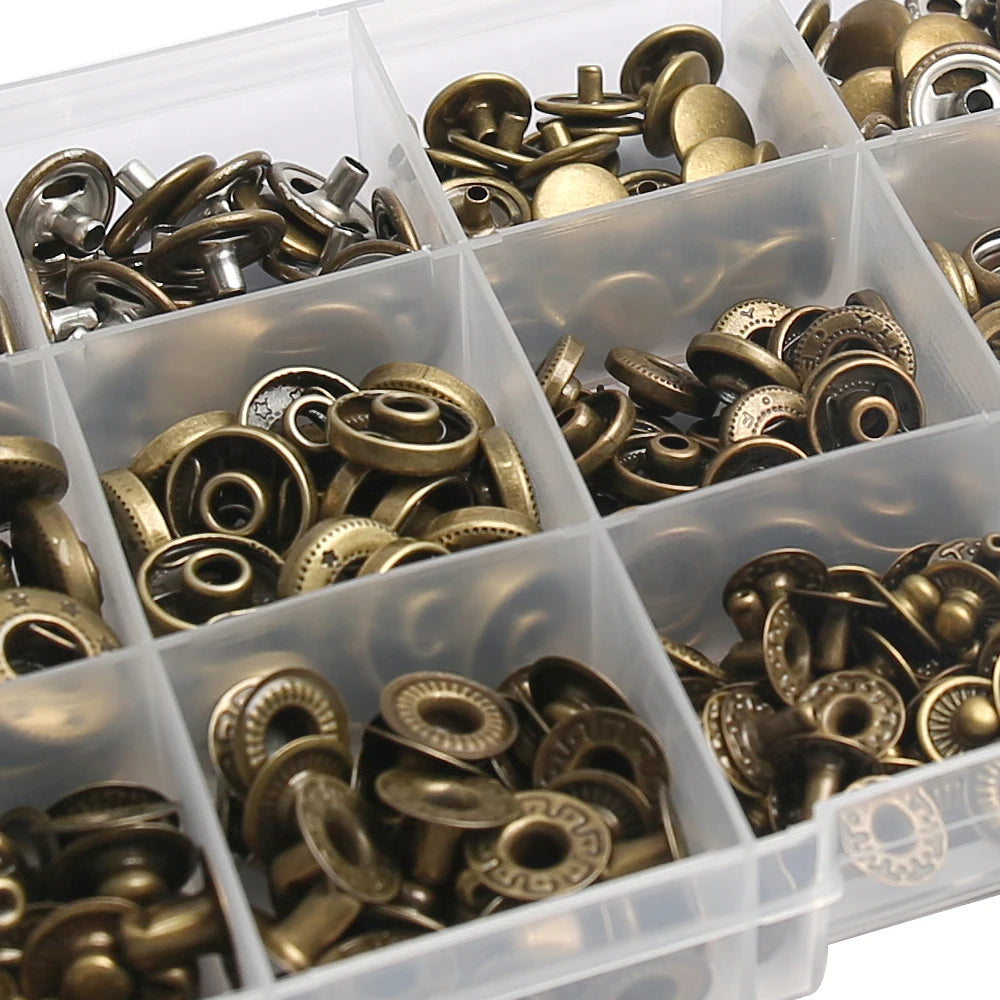 Metal Snap Fastener Button Kit with Installation Pliers