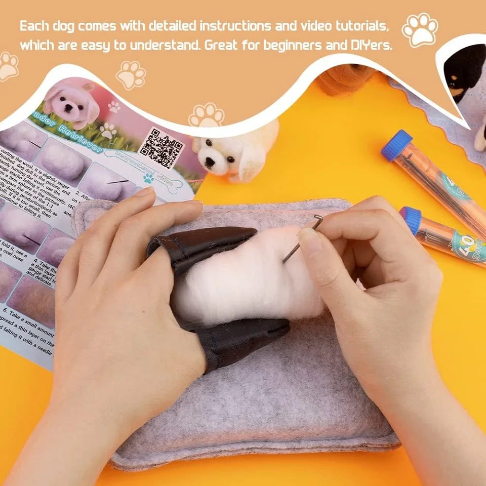 BUDDUR Dog Wool Felting Kit for DIY Doll Making