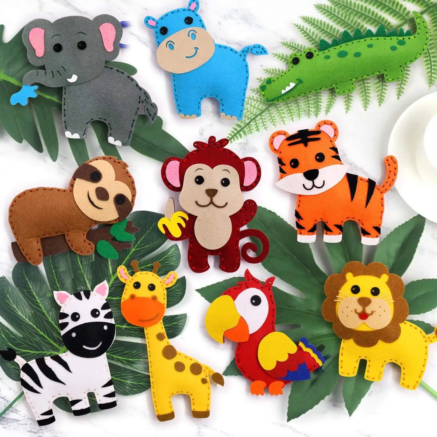 Woodland Animals DIY Felt Plush Sewing Kit for Kids