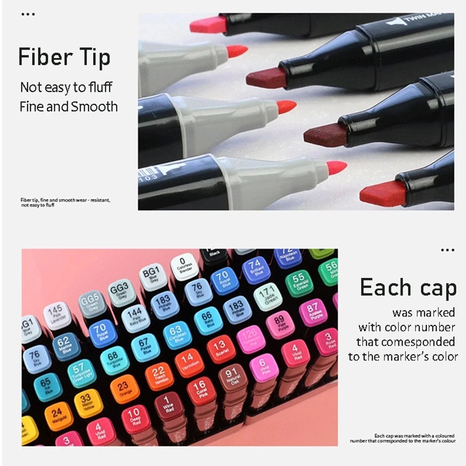 Double Tip Permanent Art Markers – 24 to 168 Colors