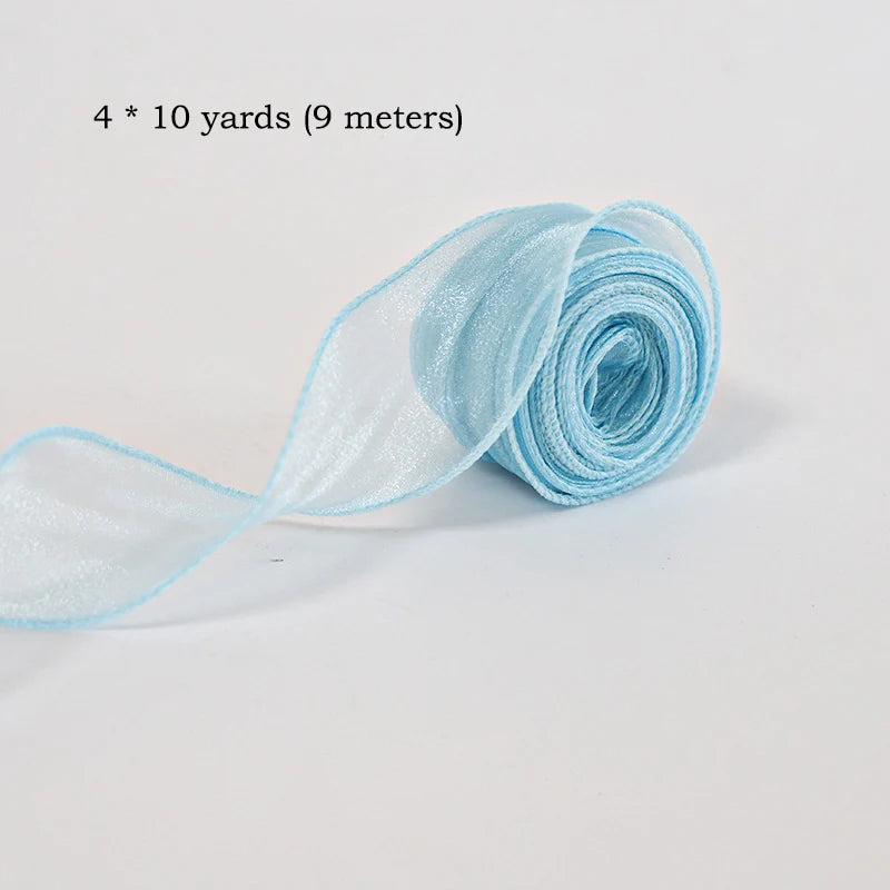 10Yards Chiffon Silk & Organza Ribbon for DIY Crafts
