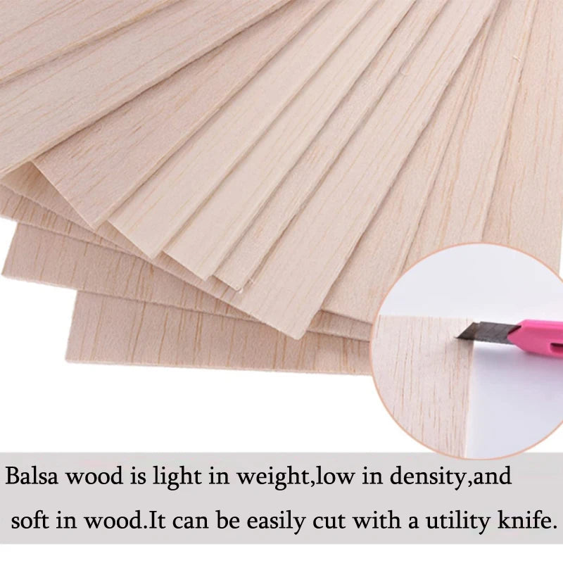 5/10pcs Balsa Wood Sheets for DIY Crafts