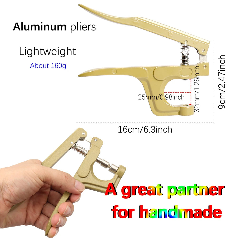 Metal Snap Fastener Button Kit with Installation Pliers