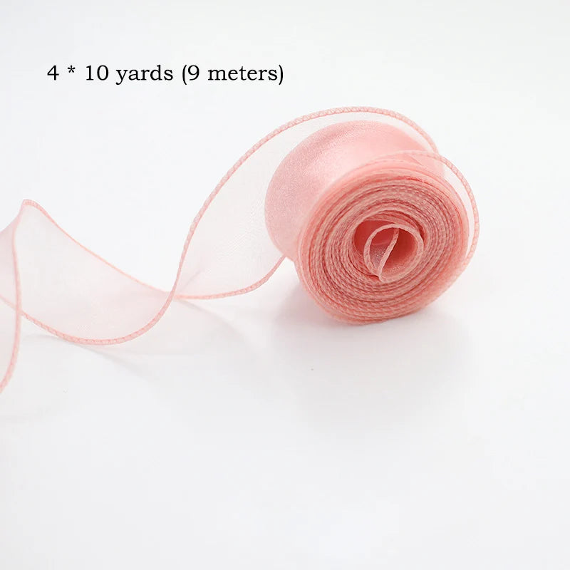 10Yards Chiffon Silk & Organza Ribbon for DIY Crafts