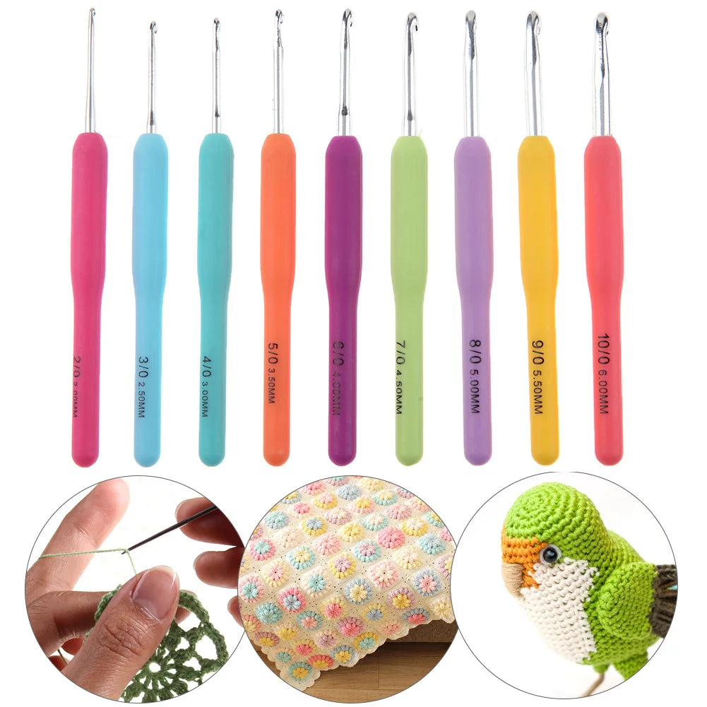 Crochet Hook Kit with Soft Handle & Storage Bag