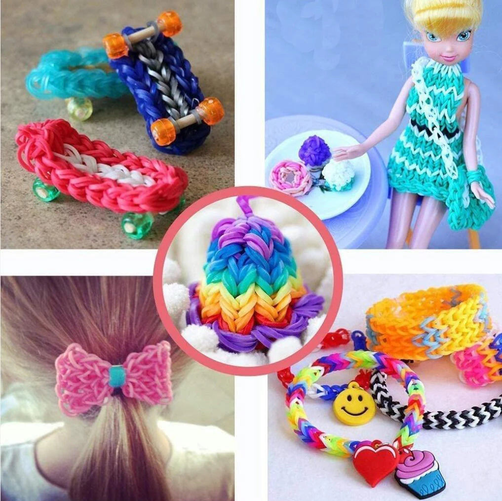 600pcs Glow-in-the-Dark Rubber Loom Bands for Bracelets & Necklaces