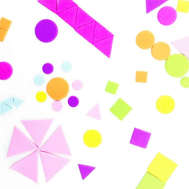 Children’s Geometry Sponge Patch Craft Toy Set