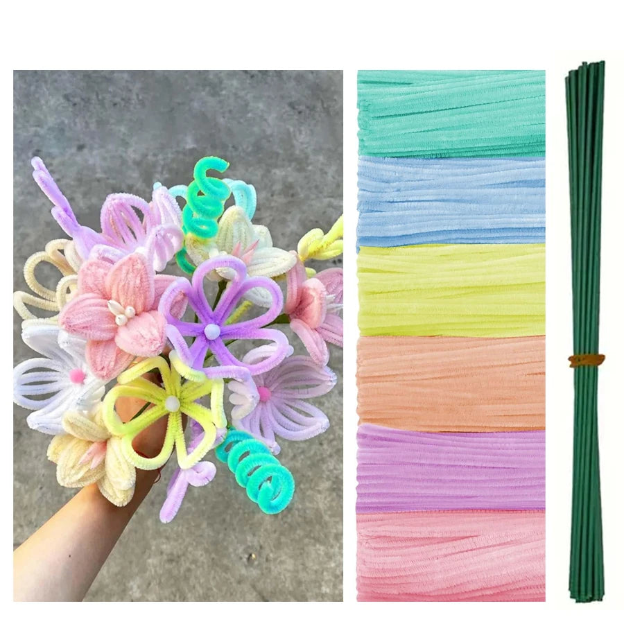 500/600pcs 12-inch Chenille Stems / Pipe Cleaners for Crafts