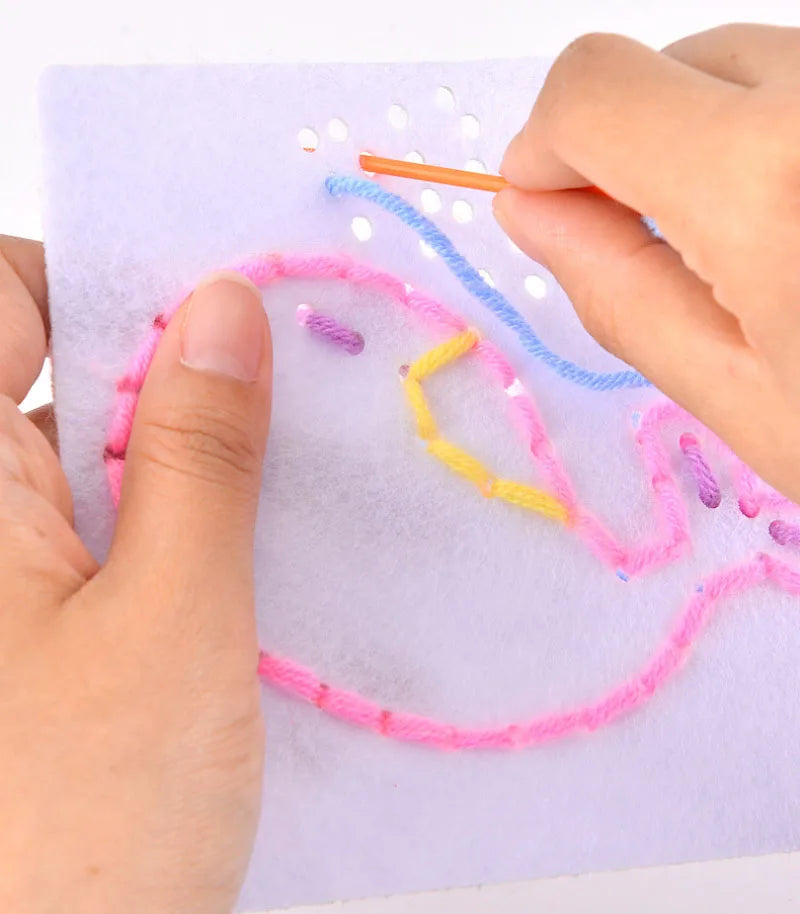 Montessori Lacing Toys for Toddlers – Cartoon Animal Sewing Kit