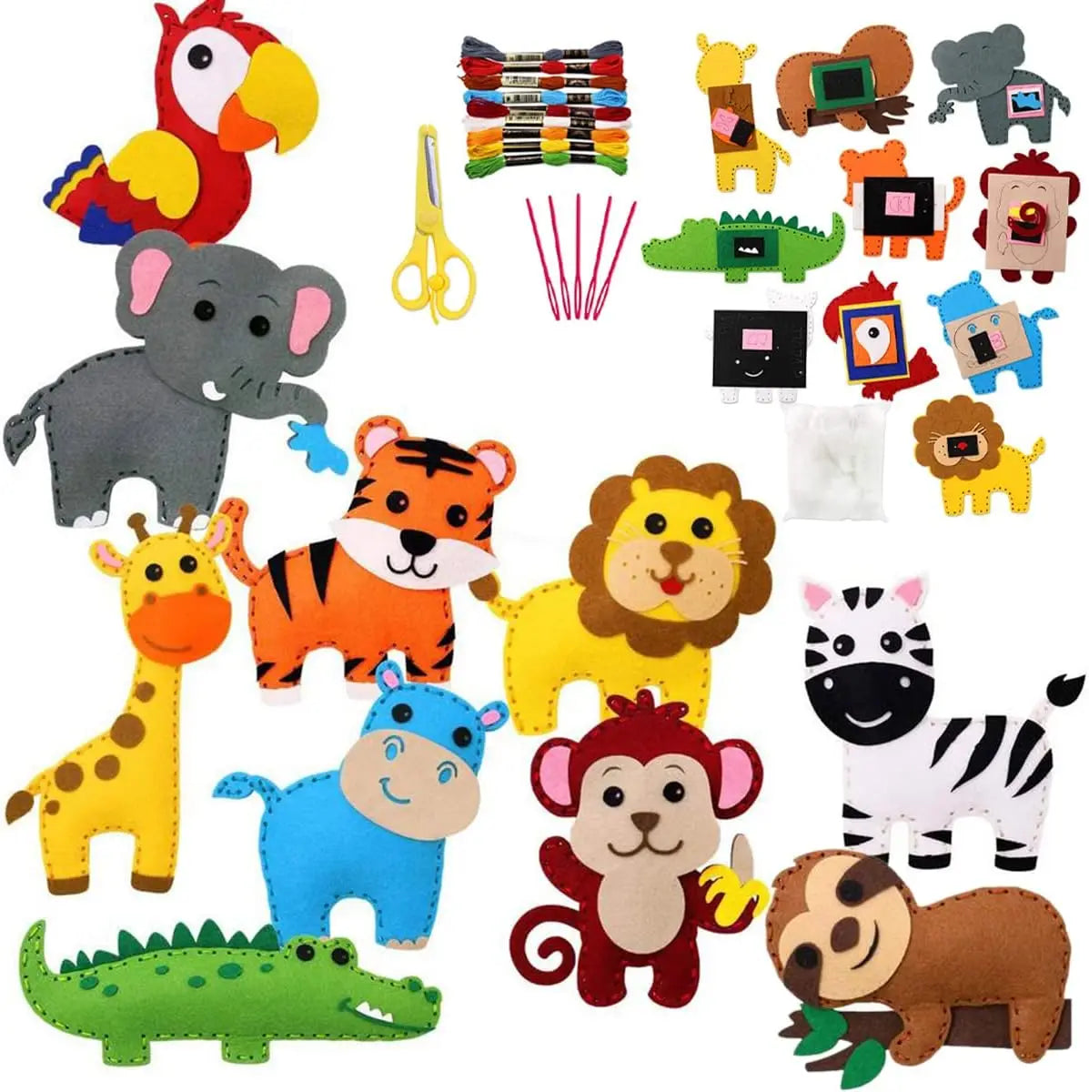 Woodland Animals DIY Felt Plush Sewing Kit for Kids