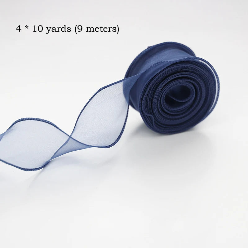 10Yards Chiffon Silk & Organza Ribbon for DIY Crafts