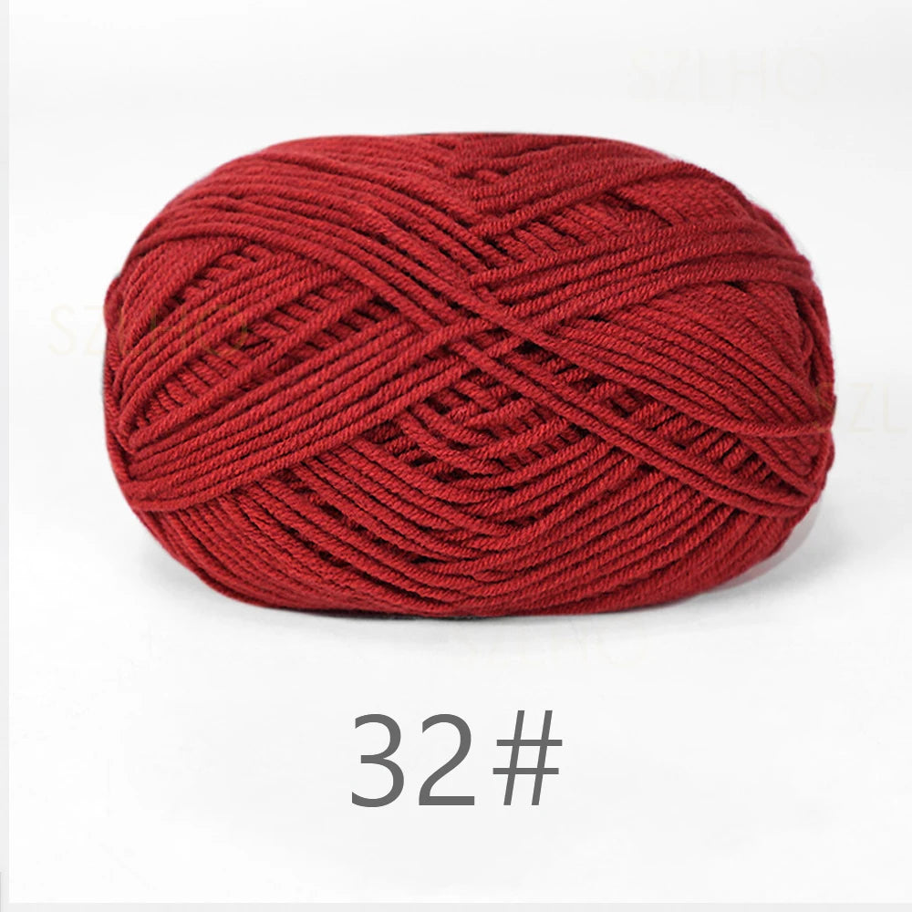 50g Soft Milk Cotton Yarn for Knitting & Crochet DIY
