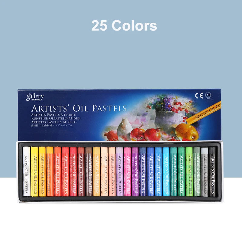 MUNGYO Oil Pastel Set – 12/25/50 Professional Non-Toxic Sticks