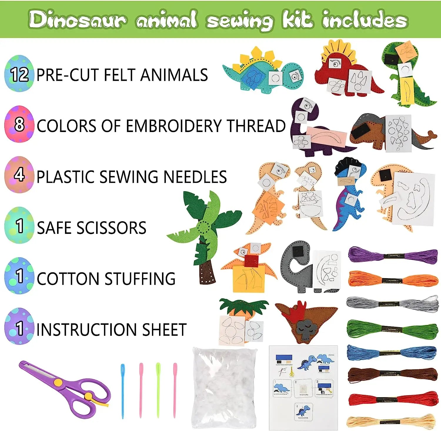 Woodland Animals DIY Felt Plush Sewing Kit for Kids