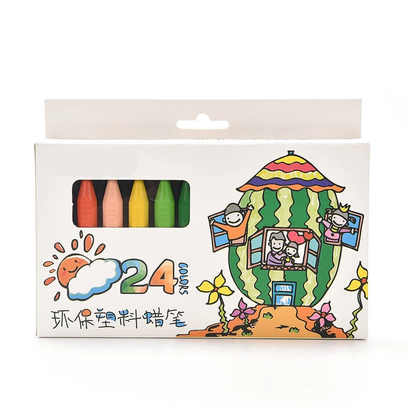 12/24-Color Triangular Crayons for Children’s Drawing