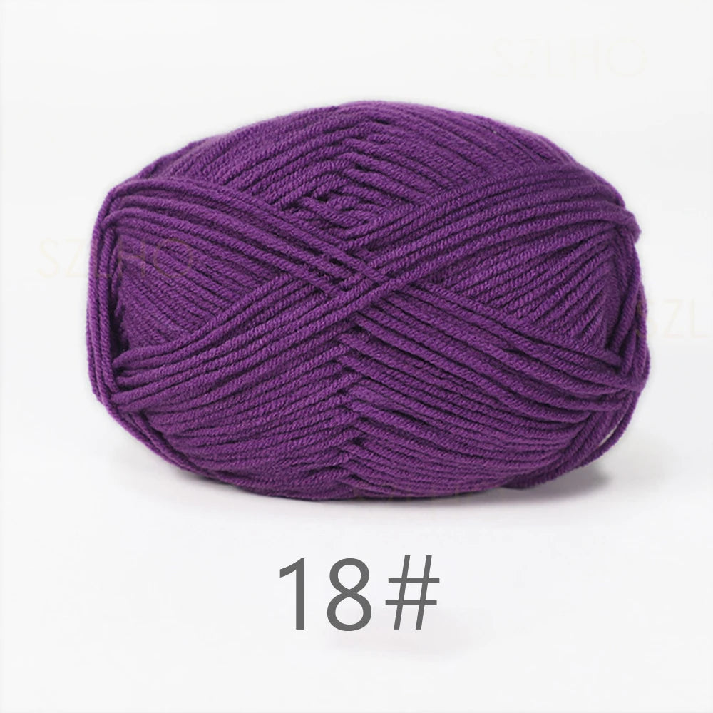 50g Soft Milk Cotton Yarn for Knitting & Crochet DIY
