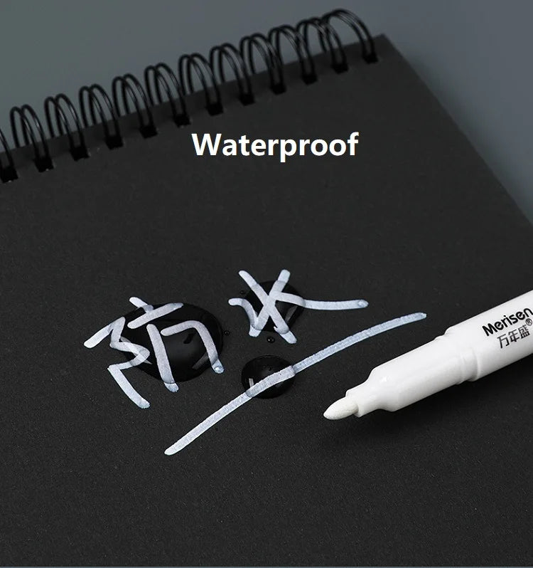 1/2/3pcs Waterproof White Paint Marker Pen – 1mm