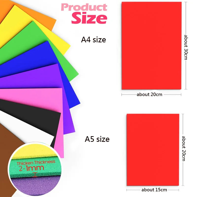 5-10pcs EVA Foam Sheets Craft Set for DIY Projects