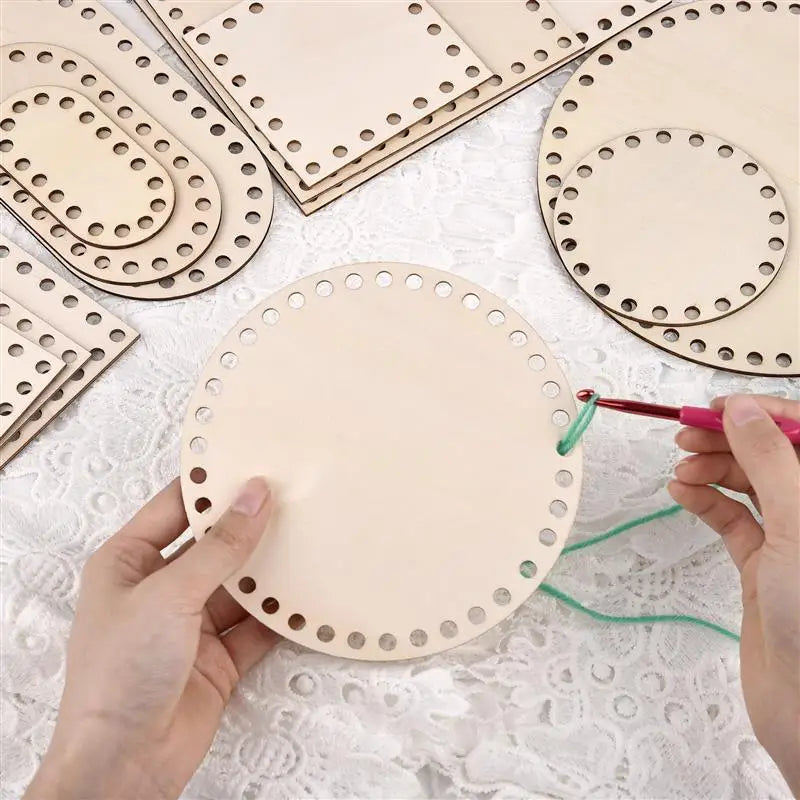 3pcs Crochet Basket Bases – Poplar Plywood DIY Craft Blanks